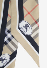 Burberry Silk Check Twill Ribbon Beige 8114238--A2021