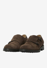 Tod's Suede Leather Monkstrap Shoes Brown XXM75L0DK10-RE0-S800