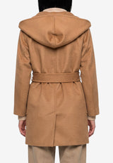 Max Mara Rialto Camel Hair Belted Coat Beige 2621016072600-10562-001