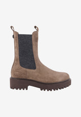 Brunello Cucinelli Monili Embellished Suede Boots Brown MZSFG3409C8769_TORBA_70014773