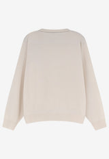 Brunello Cucinelli Cashmere Crewneck Sweater White M12244410C2832_ENGLISHWHITE_70014786