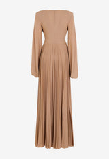 V-neck Lurex Jersey Gown