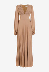 V-neck Lurex Jersey Gown