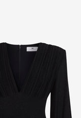 V-neck Lurex Jersey Gown