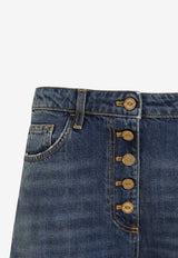 Balloon-Fit Denim Pants