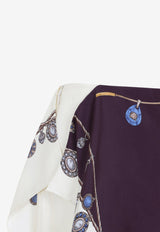 Silk Twill Printed Skirt