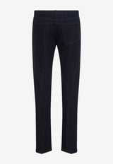 Washed Straight-Leg Jeans