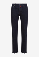 Washed Straight-Leg Jeans