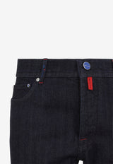 Washed Straight-Leg Jeans