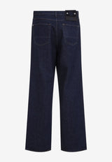 Logo Patch Straight-Leg Jeans