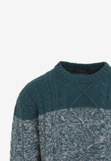 Colorblocked Cashmere Knit Sweater
