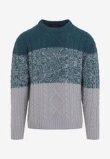 Colorblocked Cashmere Knit Sweater