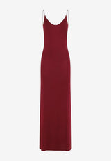 Semi-Sheer Chain Maxi Dress