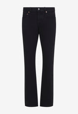 Washed Slim-Leg Jeans
