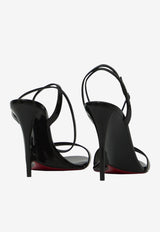 Christian Louboutin Zeezeenella 100 Patent Leather Wedge Sandals Black 3260057-B439-BLACK