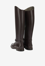 Brunello Cucinelli Monili Knee-High Leather Boots Brown MZMGC3316C8279_6f6379f9-8b98-4ae8-bcda-cd58adce485c