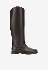 Brunello Cucinelli Monili Knee-High Leather Boots Brown MZMGC3316C8279_6f6379f9-8b98-4ae8-bcda-cd58adce485c