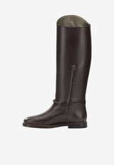 Brunello Cucinelli Monili Knee-High Leather Boots Brown MZMGC3316C8279_6f6379f9-8b98-4ae8-bcda-cd58adce485c