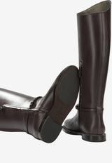 Brunello Cucinelli Monili Knee-High Leather Boots Brown MZMGC3316C8279_6f6379f9-8b98-4ae8-bcda-cd58adce485c