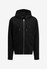 AMI PARIS Ami De Coeur Zip-Up Hoodie Black BFUSW435.730001_0e28e31a-e341-470f-9df8-84ed5a98f593