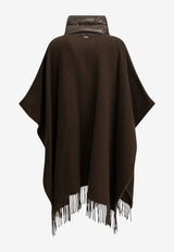 Herno Resort High-Neck Fringed Poncho Brown GC00066DR333958810_13370176-b62b-4860-ab6a-b35467c128f7