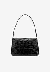 Tory Burch Charlie Croc-Embossed Leather Shoulder Bag Black 183354001_8ec86b23-8d60-4dfc-8574-9388e2ca80d9