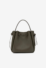 Tory Burch Small Romy Bucket Bag in Pebbled Leather Green 166982325_2c74c3b7-216b-4f34-aca1-cd56723fa648
