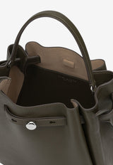 Tory Burch Small Romy Bucket Bag in Pebbled Leather Green 166982325_2c74c3b7-216b-4f34-aca1-cd56723fa648