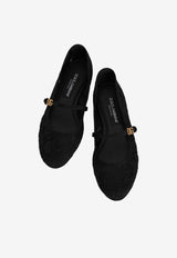 Dolce & Gabbana Taormina Lace Ballet Flats Black CB0244-A0611-8B956
