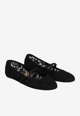 Dolce & Gabbana Taormina Lace Ballet Flats Black CB0244-A0611-8B956