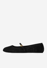 Dolce & Gabbana Taormina Lace Ballet Flats Black CB0244-A0611-8B956