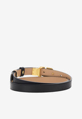 Valentino VLogo Signature Leather Belt Black 9W2T0SU8-ZDM-DVW