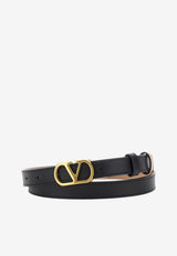 Valentino VLogo Signature Leather Belt Black 9W2T0SU8-ZDM-DVW