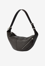Lemaire Mini Quiver Clip Grained Leather Shoulder Bag Dark Brown BG0263-LL0131-BR490