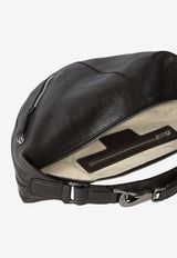 Lemaire Mini Quiver Clip Grained Leather Shoulder Bag Dark Brown BG0263-LL0131-BR490