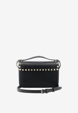 Valentino Small Rockstud Grained Leather Top Handle Bag Black 9W2B0T76-VSF-0NO