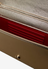 Christian Louboutin Bettina Laminated Leather Clutch Gold 1265167--PL12