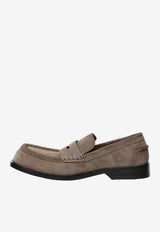 Loewe Suede Leather Loafers Brown M816290X67--3330