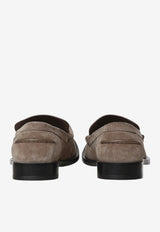Loewe Suede Leather Loafers Brown M816290X67--3330
