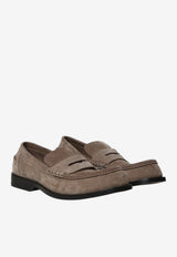 Loewe Suede Leather Loafers Brown M816290X67--3330