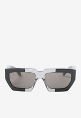Two-Tone Bold Cat-Eye Sunglasses