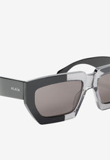 Two-Tone Bold Cat-Eye Sunglasses