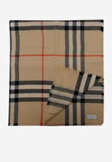 Burberry Vintage Check Fringed Wool Scarf Beige 8122127--A2021