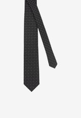 Tom Ford Geometric Pattern Silk Tie Black STE001S0342NAA_BLACK_70013879