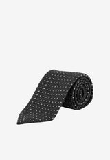 Tom Ford Geometric Pattern Silk Tie Black STE001S0342NAA_BLACK_70013879