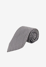 Tom Ford Geometric Pattern Silk Tie Gray STE001S0357TBF_ANTHRACITE_70013946