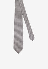 Tom Ford Geometric Pattern Silk Tie Gray STE001S0357TBF_ANTHRACITE_70013946