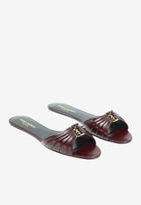 Babylone Glossy Leather Flat Sandals