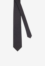 Tom Ford Geometric Pattern Silk Tie Blue STE001S0342UCE_MARINEBLUE_70014252