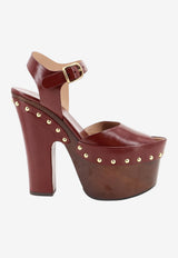 Chloé Meret 155 Oversized Platform Sandals Bordeaux CH26A20SWF56D_Burnt Purple_70014706